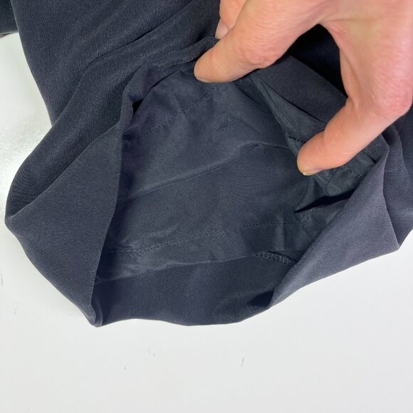 Mel & Lisa Size XL Pull-On Silk Pants Drawstring Pockets Fully Lined Dark Grey - Picture 5 of 7